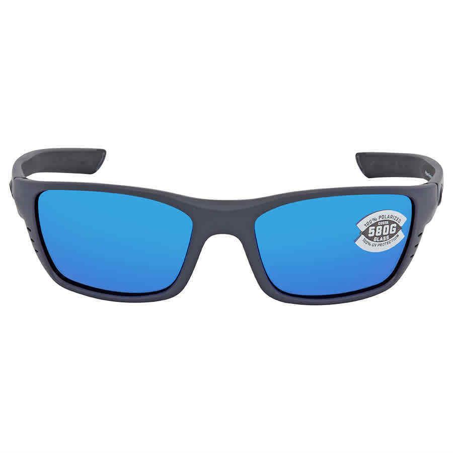 Costa Del Mar Whitetip Blue Mirror Polarized Glass Rectangular Unisex Sunglasses