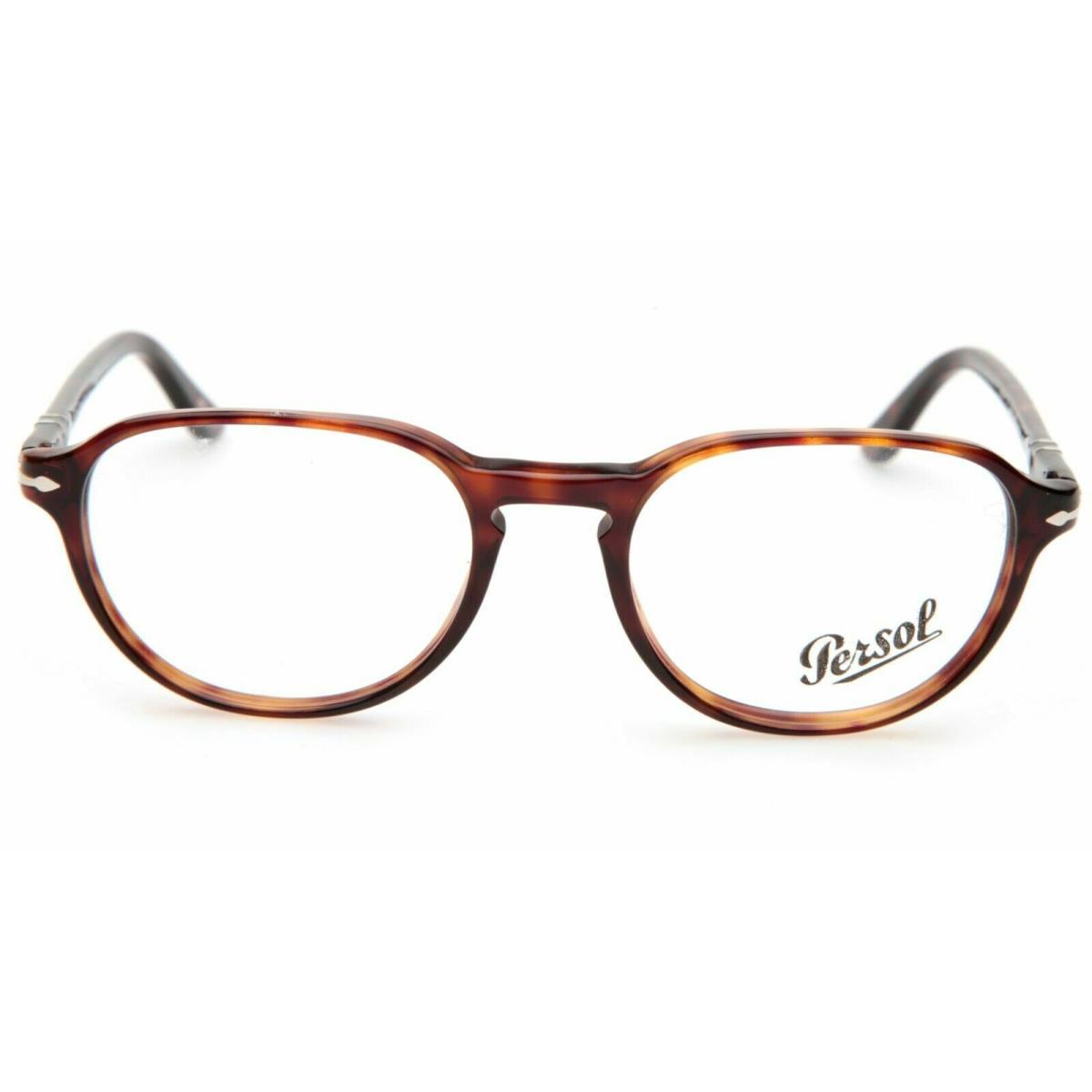 Persol PO3053-V 24 Eyeglasses PO3053-V 24 Black Frames 52MM ST Rx-able - Frame: Havana