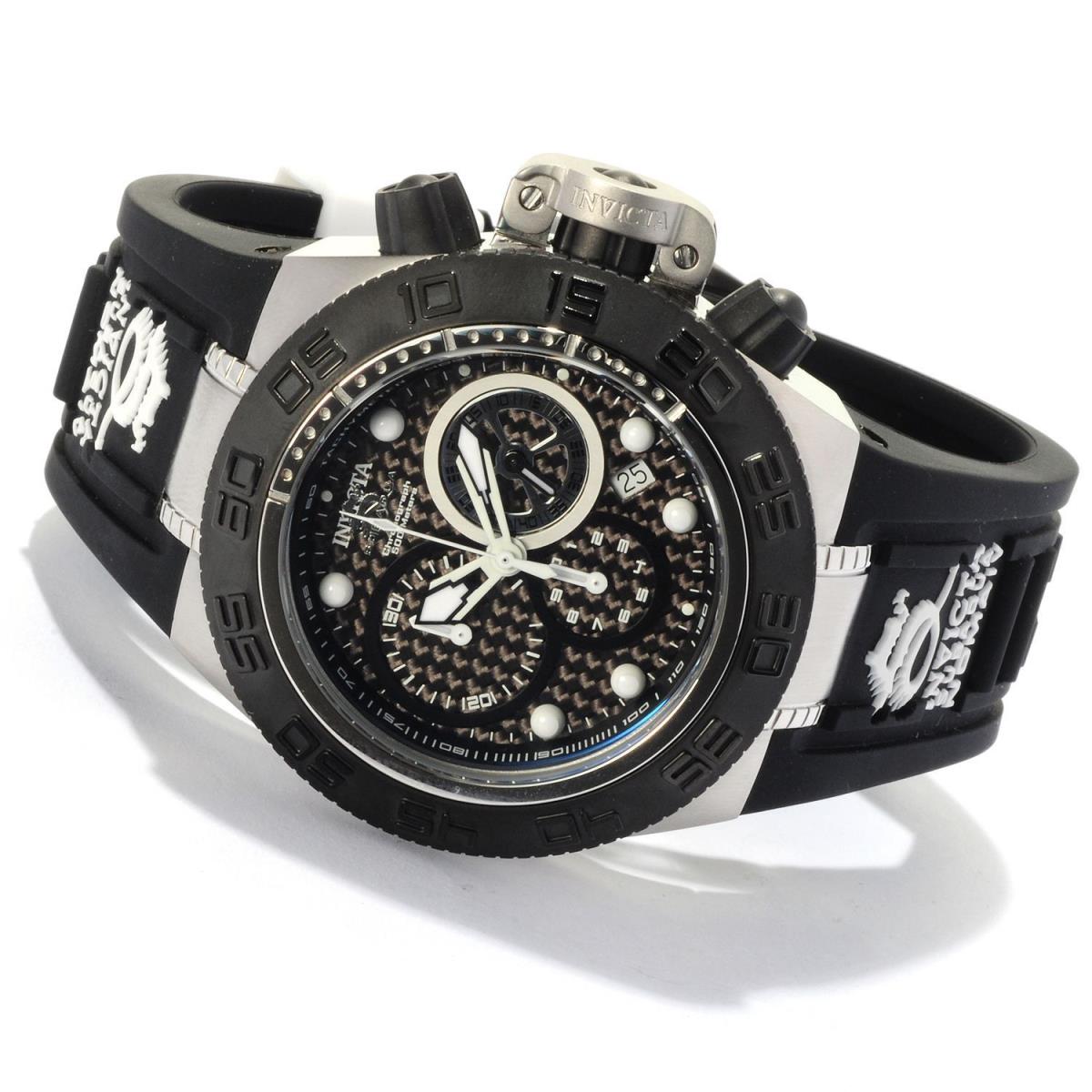 Invicta 10159 Subaqua Noma IV Sport Chronograph Carbon Fiber Dial Mens Watch - Dial: Black