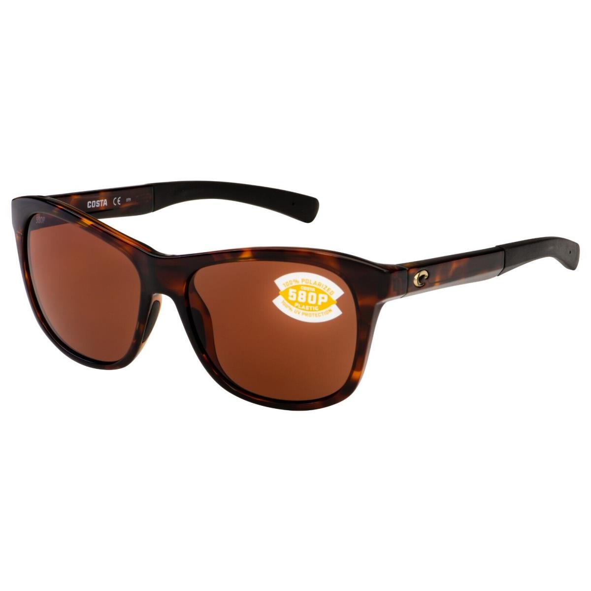 Costa Del Mar Vla 10 Ocp Vela Sunglasses Tortoise Copper 580P Polarized 56mm - Frame: Brown, Lens: Brown