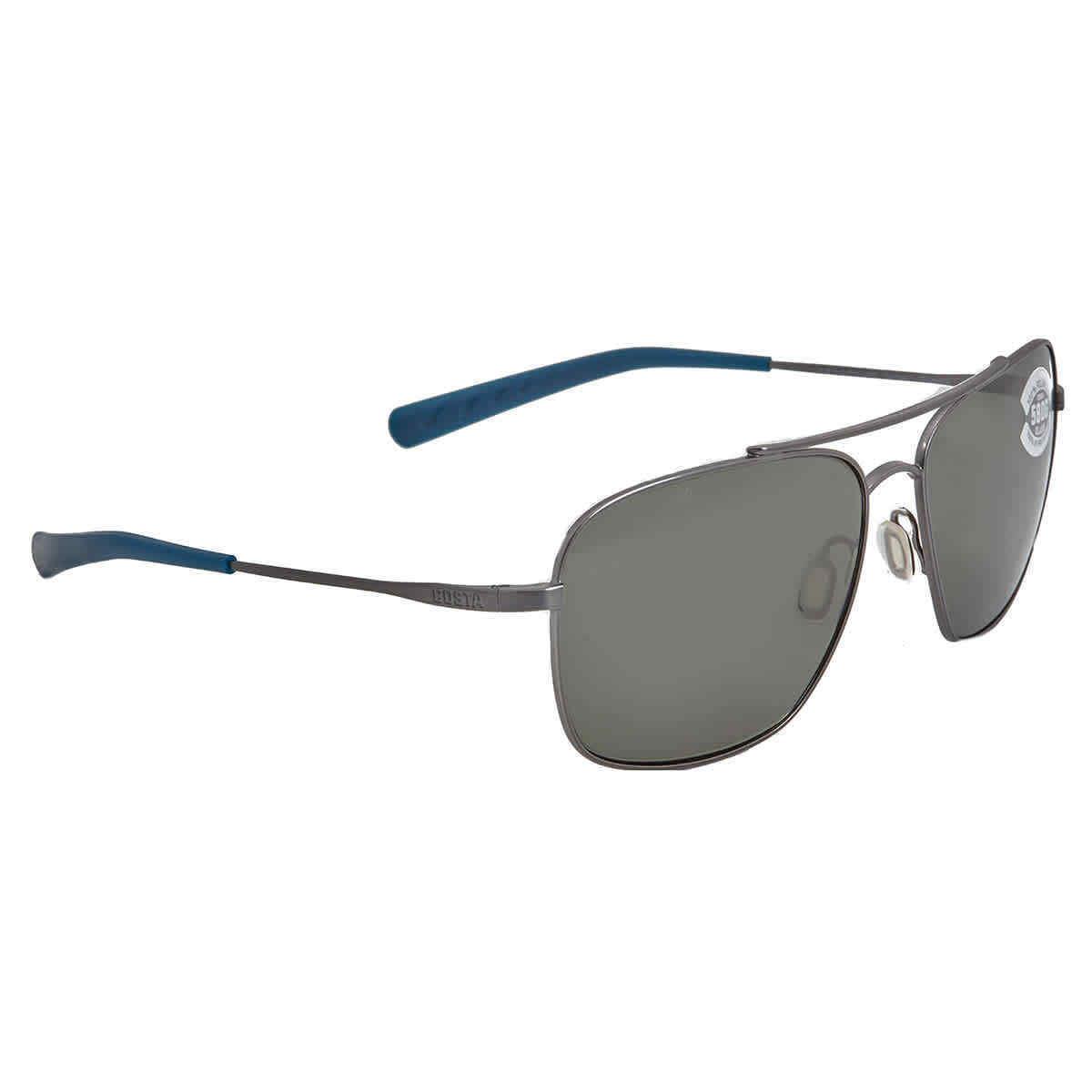 Costa Del Mar Canaveral Grey Polarized Glass Titanium Men`s Sunglasses Can 185