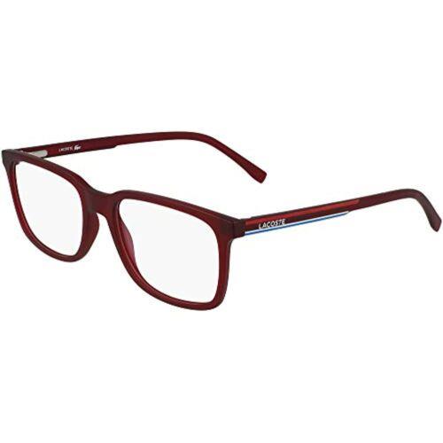 Lacoste L2859 615 Matte Dark Red Eyeglasses 57mm with Lacoste Case