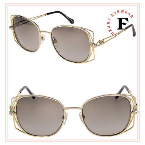 Roberto Cavalli RC1031 Casentino Metal Gold Smoke Gradient Sunglasses 1031 Women