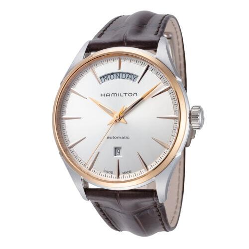 Hamilton Men`s H42525551 Jazzmaster 42mm Silver Dial Leather Watch