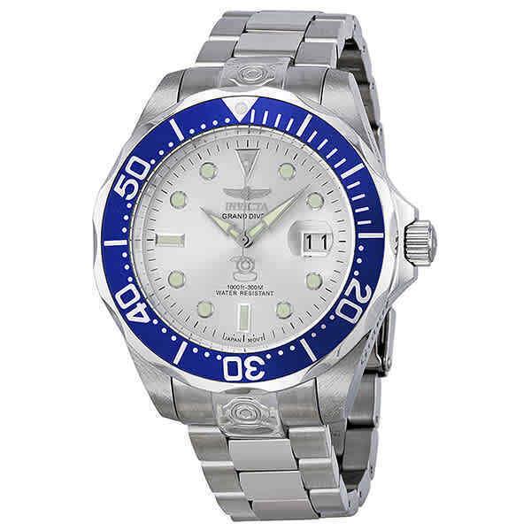 Invicta Grand Diver Silver Dial Men`s Watch 3046