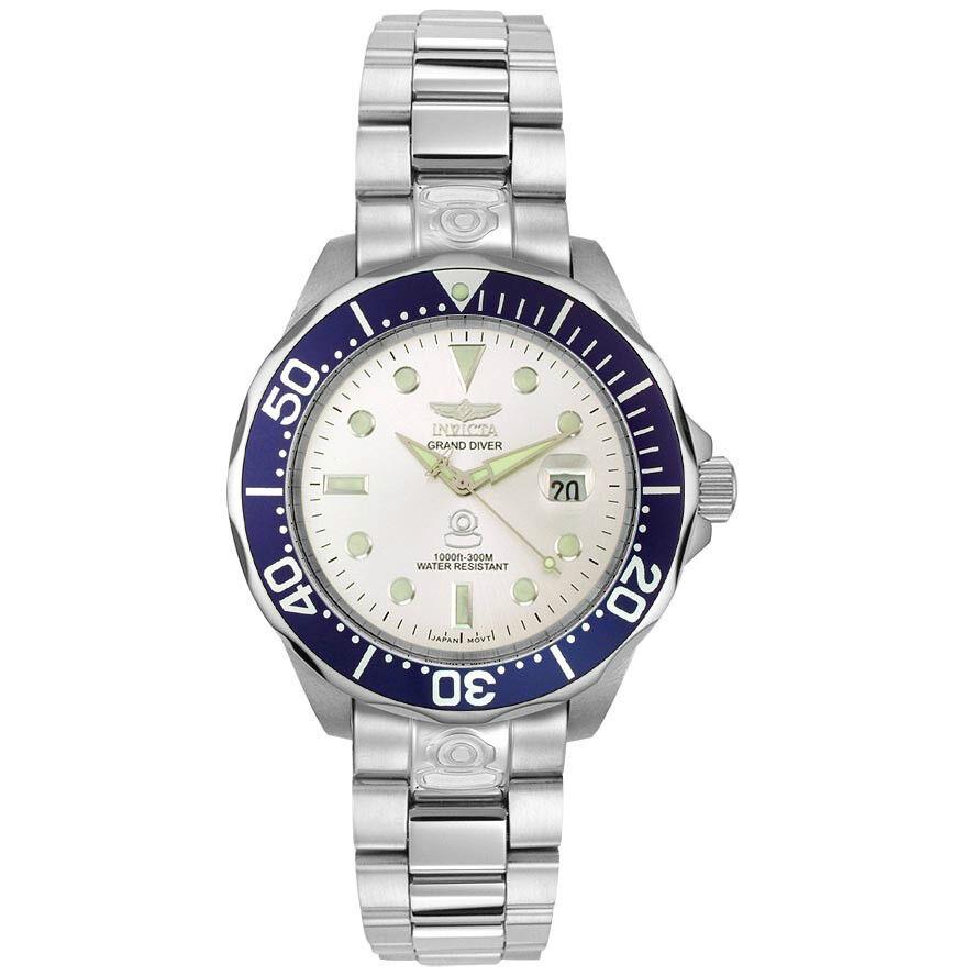 Invicta 3046 Grand Diver Automatic Silver Dial Mens Watch Retail