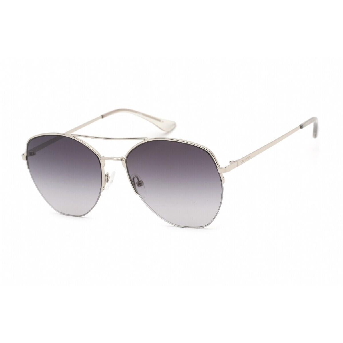 Calvin Klein Retail CK20121 045 Aviator Silver Half Rim Sunglasses