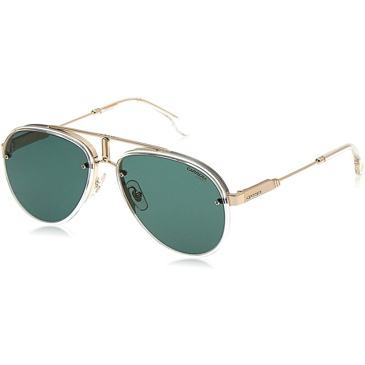 Carrera Glory Gold Crystal/green 58/17/145 Unisex Aviator Sunglasses - Gold Frame, Green Lens