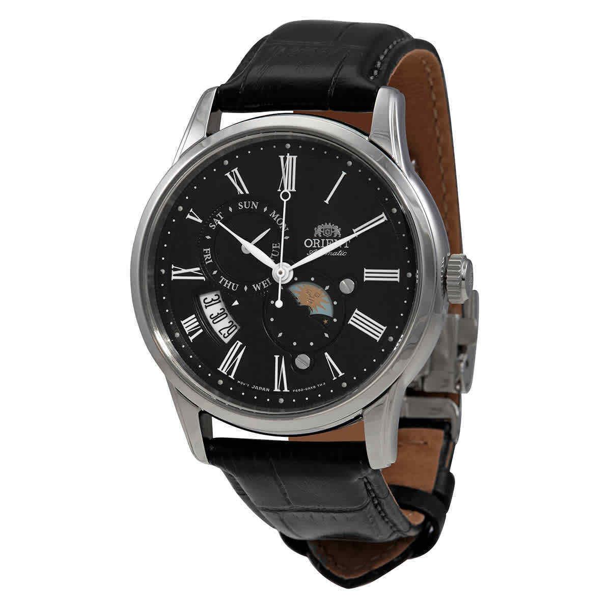 Orient Sun and Moon Automatic Black Dial Men`s Watch RA-AK0010B10B