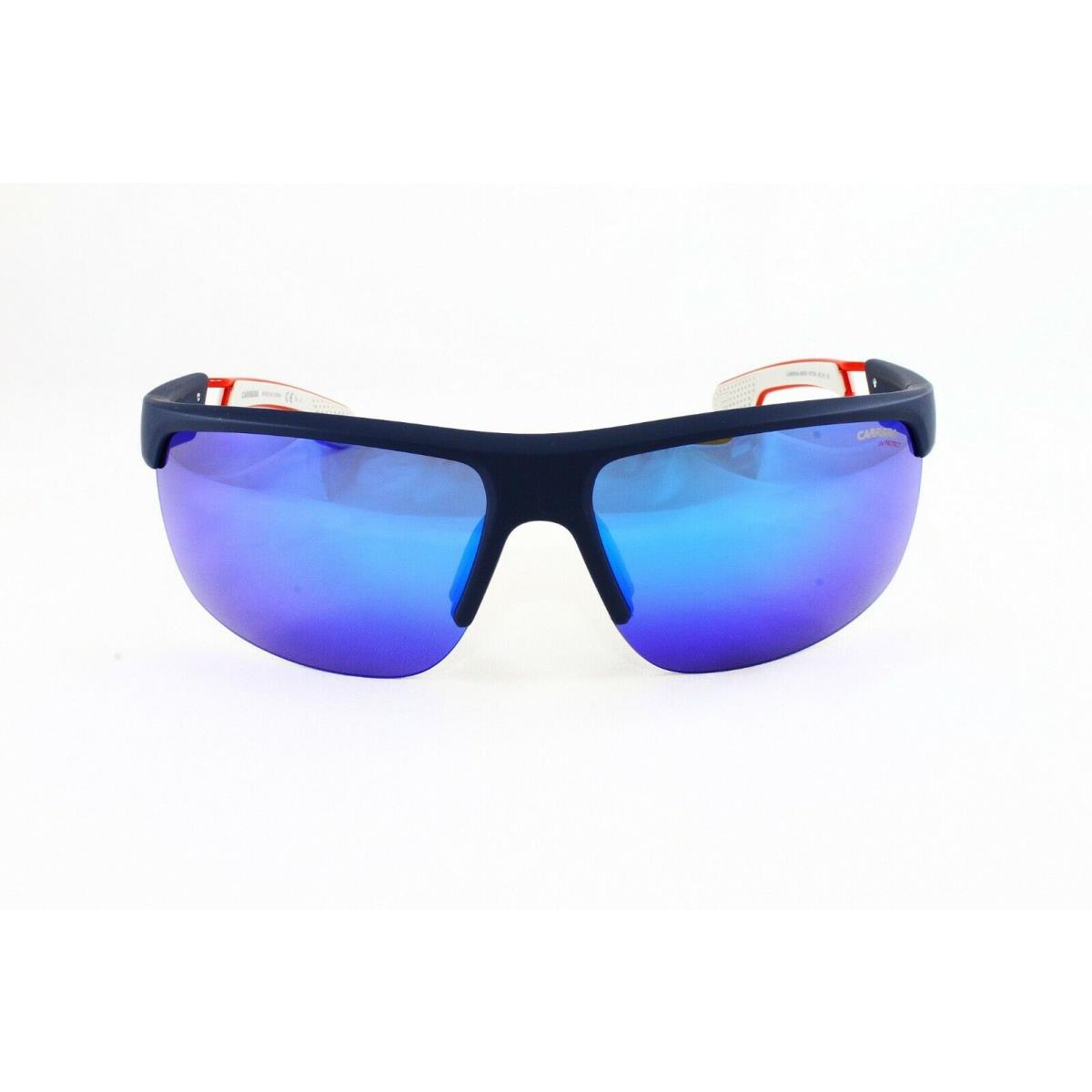 Carrera Men`s Sports Sunglasses CA4005S Rct Matte Blue Green Blue Mirror Lens