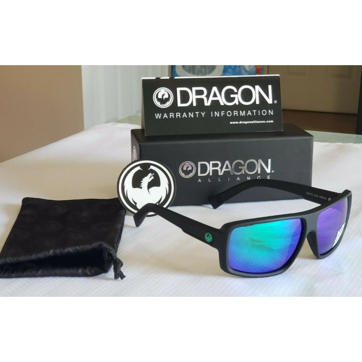 Dragon Double Dos Sunglasses - Matte H2O / Green Ion P2 Polarized 720 - 2293