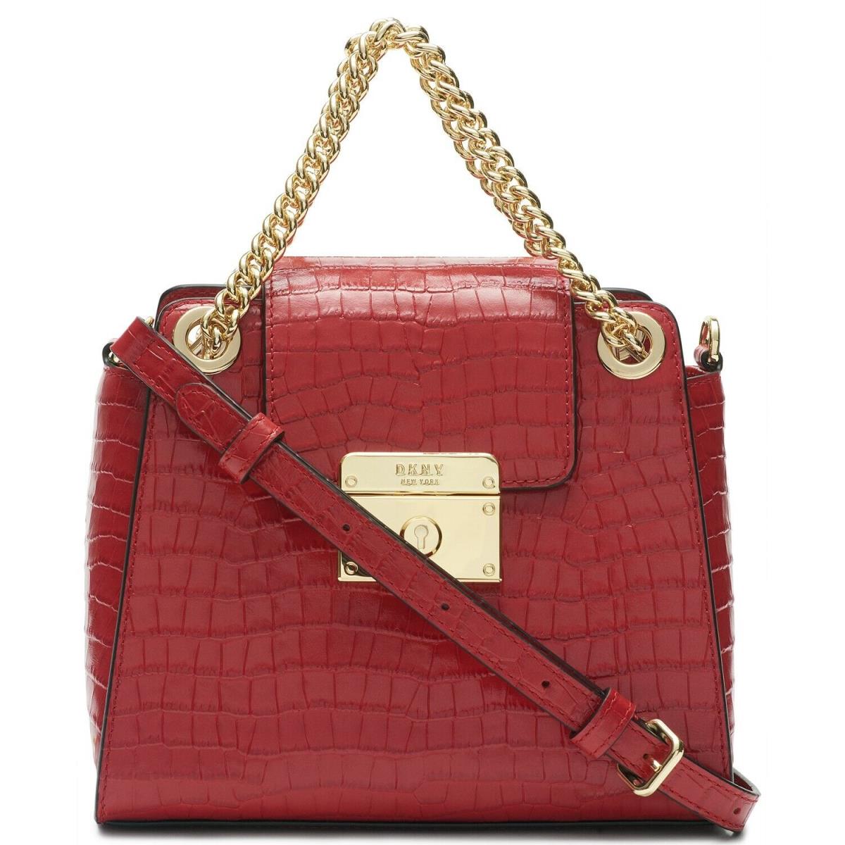 Dkny Lilian Chain Flap Red Crossbody Bag - Exterior: Red