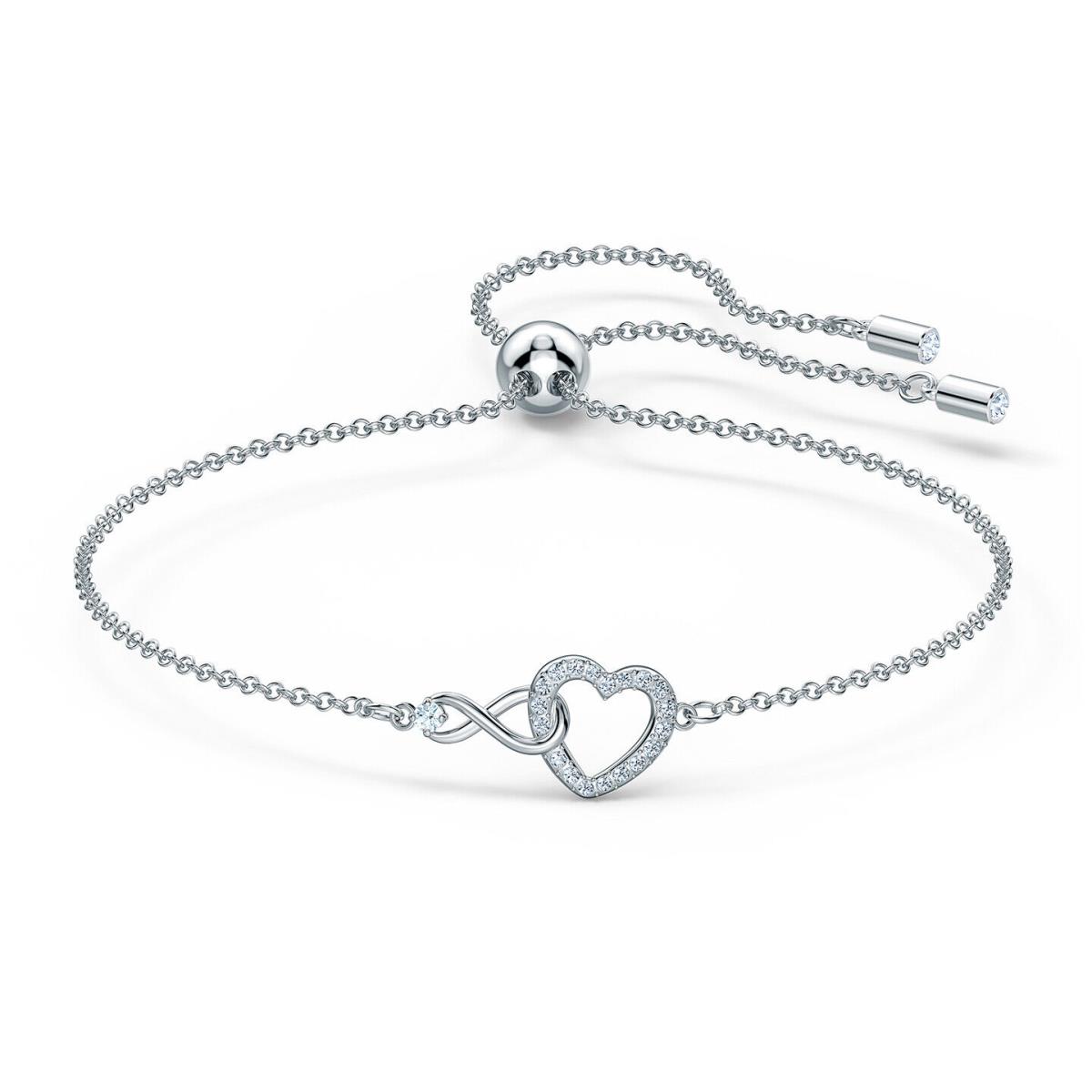 Swarovski Zirconia Hyperbola Heart Bracelet White Rhodium Plated 5524421