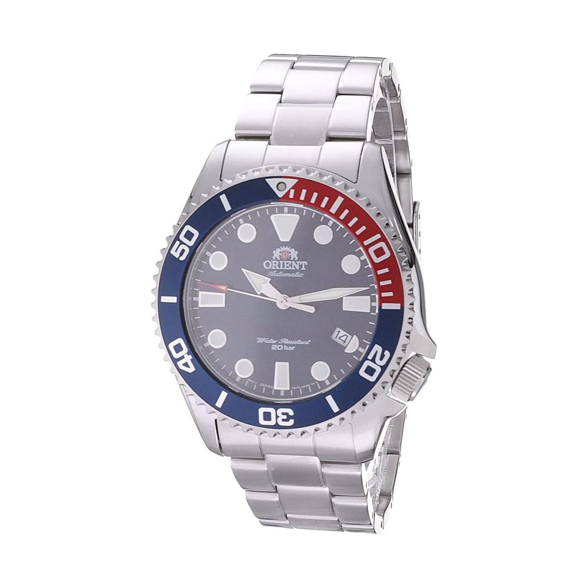 Orient Automatic Sports Diver`s 200m Sapphire Pepsi Blue Dial Steel Watch