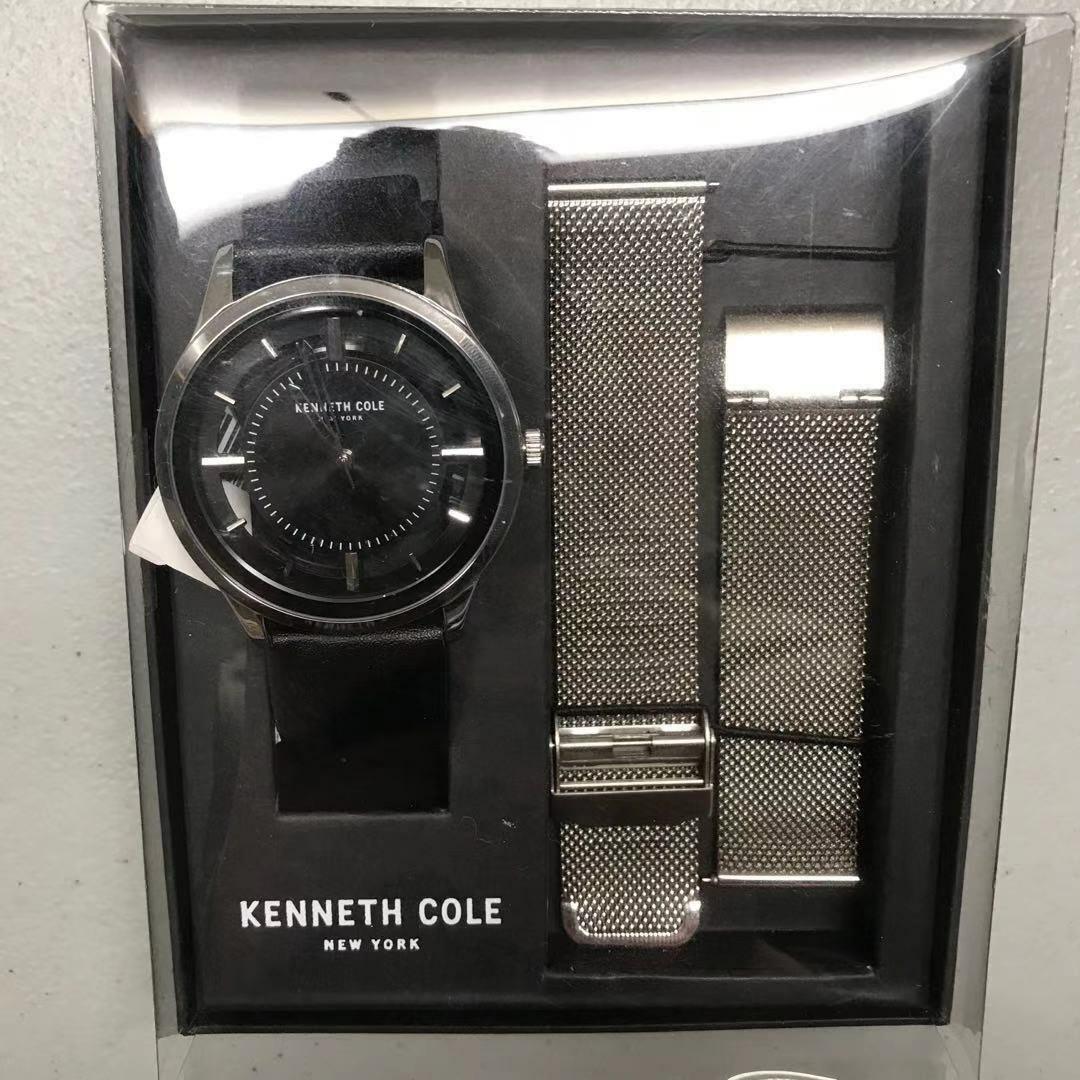 Kenneth Cole KC50883008 Silver tone Black Interchangeable Band