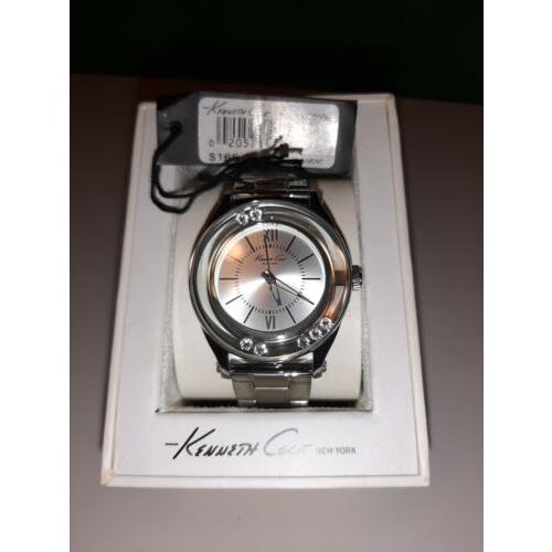 Kenneth Cole NY KC0006 Stainless Steel Translucent Women`s Watch - Needs Battery