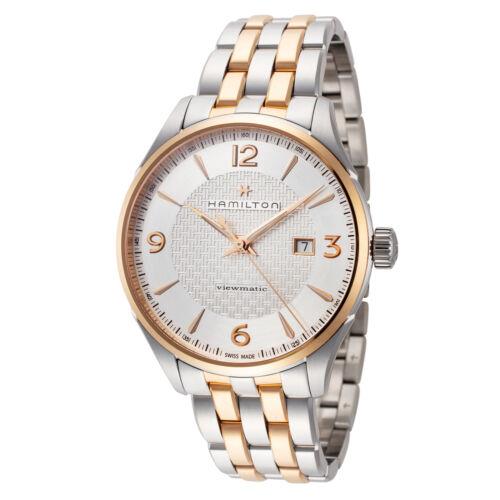 Hamilton Men`s H42725151 American Classic 44mm Automatic Watch - Dial: Silver Tone, Other Dial: Silver, Other Band: Multi