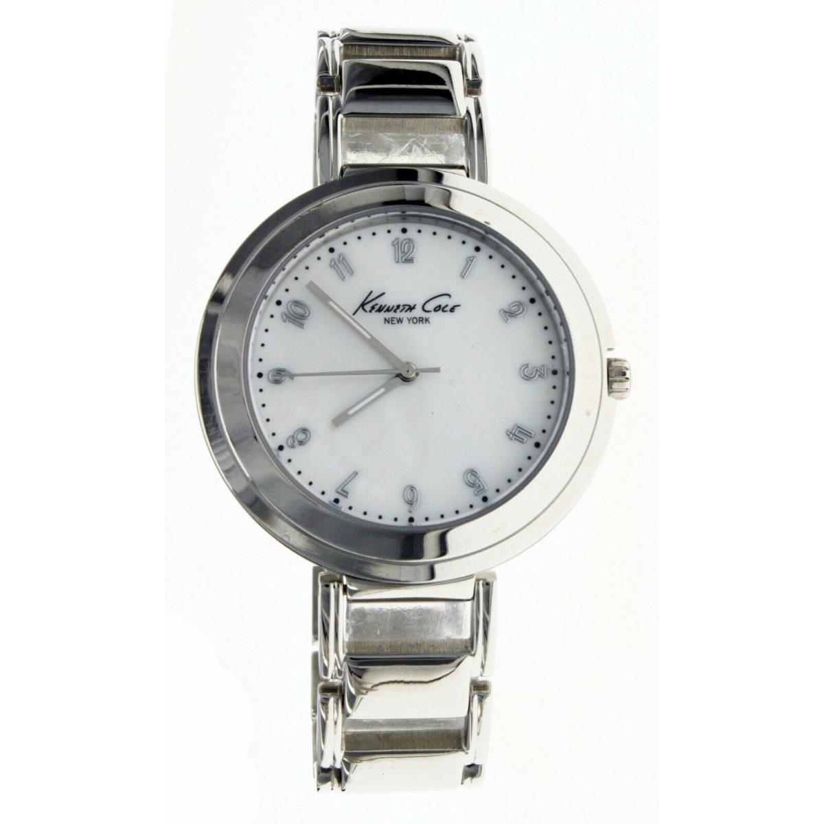 Ladies Kenneth Cole Stainless Steel White Shell Dial W-r Wrist Watch KC4661