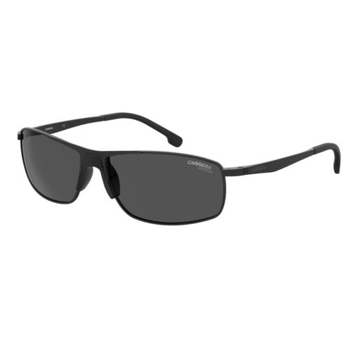 Carrera 8039/S 0003/IR Matte Black/gray Rectangle Men`s Sunglasses