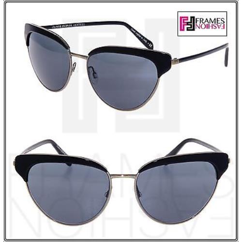 Oliver Peoples Josa OV1187S Shiny Black Gunmetal Mirrored Sunglasses 1187