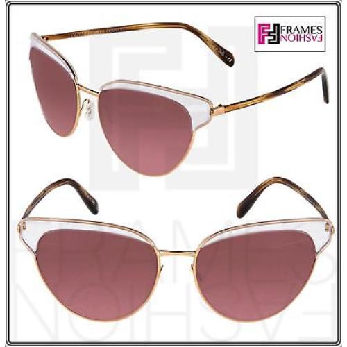 Oliver Peoples Josa OV1187S Rose Gold Pink Crystal Cat Eye Sunglasses 1187