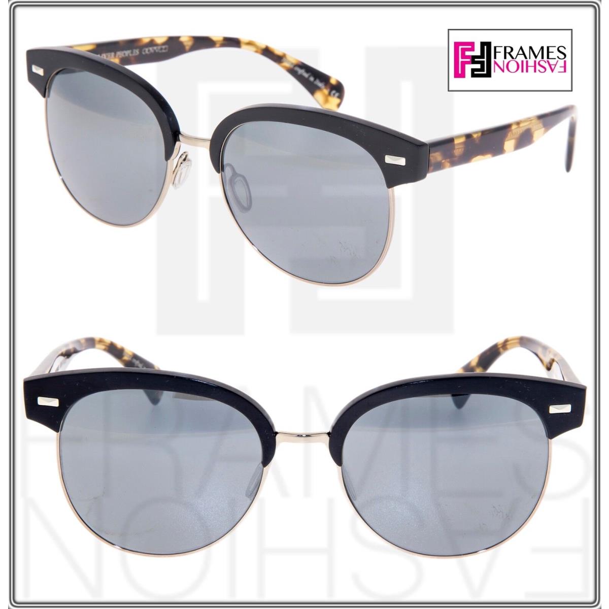 Oliver Peoples Shaelie OV1167 Matte Black Havana Silver Mirrored Sunglasses 1167