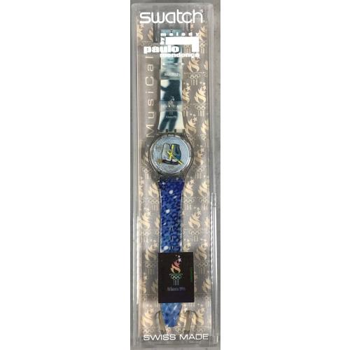 Swatch Watch SLZ105 Olympic Team 1996 Nos Katarina Witt Germany Battery