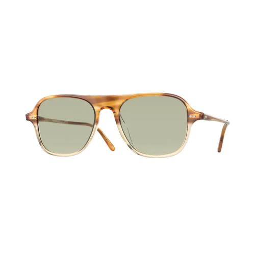 Oliver Peoples 0OV 5439U Nilos 1674 Honey Vsb/green Unisex Sunglasses - Frame: Orange, Lens: Green