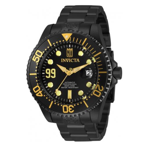 Invicta Grand Diver JT Limited Edition Automatic 30196 Men`s 47mm Black Watch - Black Dial, Black Band, Black Bezel
