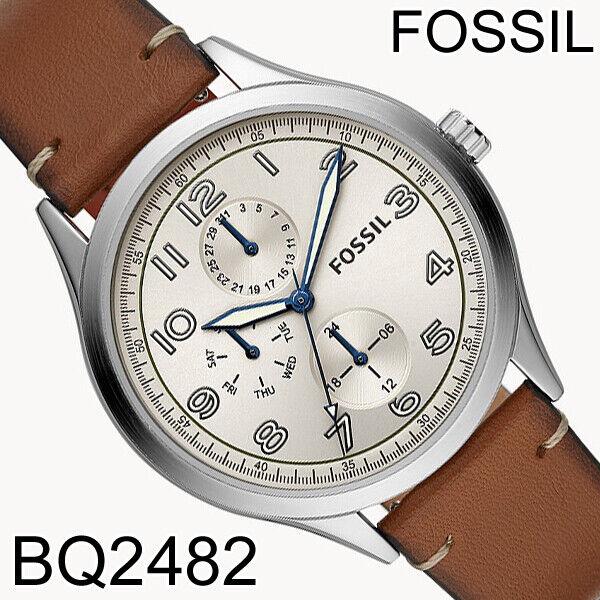 Fossil Wylie Multifunction Luggage Leather Watch BQ2482 Retail FS