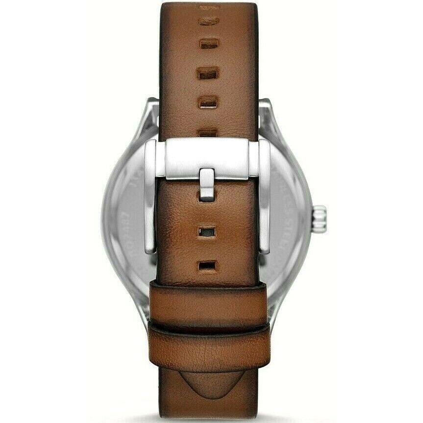 Fossil watch Wylie - White Face, White Dial, Brown Band 9