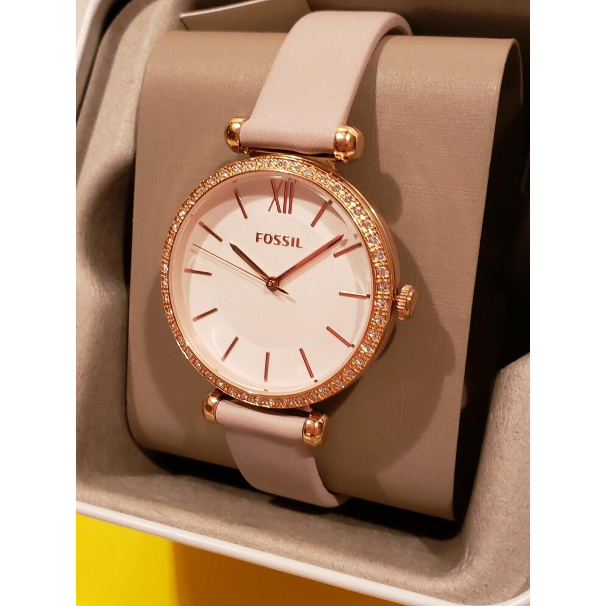 Fossil BQ3500 Tillie 3 Hand Grey Leather Women`s Watch