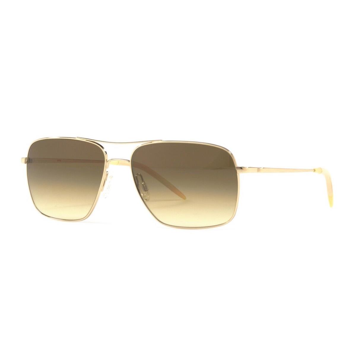 Oliver Peoples Clifton OV 1150S Gold/chrome Olive Vfx 5035/85 Sunglasses - Frame: Gold, Lens: Chrome Olive VFX