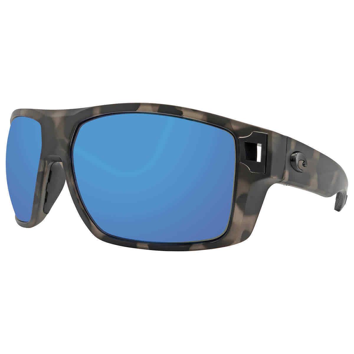 Costa Del Mar Diego Blue Mirror Polarized Glass Men`s Sunglasses 6S9034 903431 - Frame: Gray, Lens: Blue