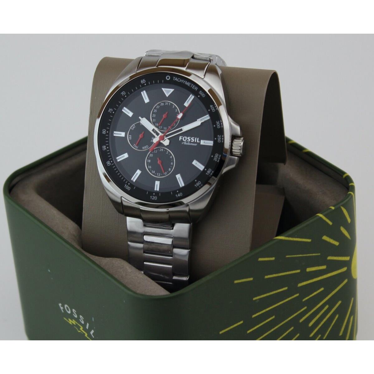 Fossil Autocross Multifunction Silver Black BQ2550 Men`s Watch