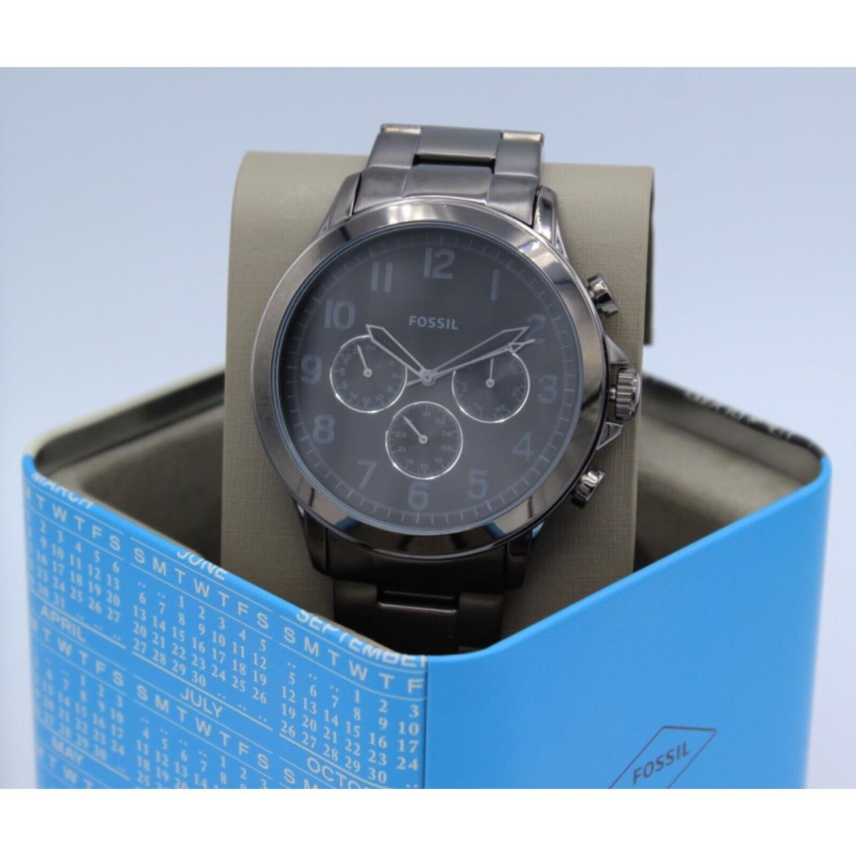 Fossil Yorke Smoke Gunmetal Grey Chronograph Men`s BQ2539 Watch