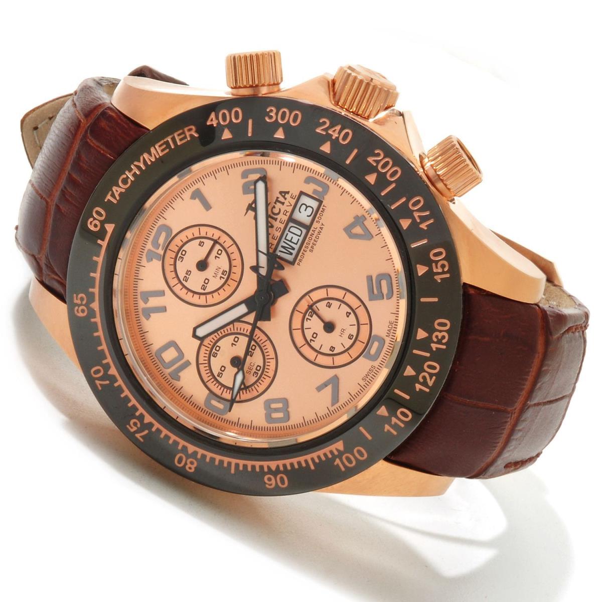 Mens Invicta 10942 Speedway Elegant Automatic Swiss Valjoux 7750 Brown Watch