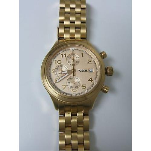 Fossil Women`s JR1435 Stainless Steel Compass Chronograph Rose Gold Watch