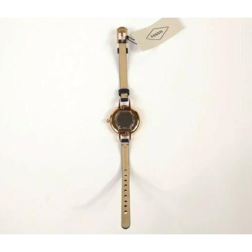 Fossil watch Annette - White Face, White Dial, Navy blue Band