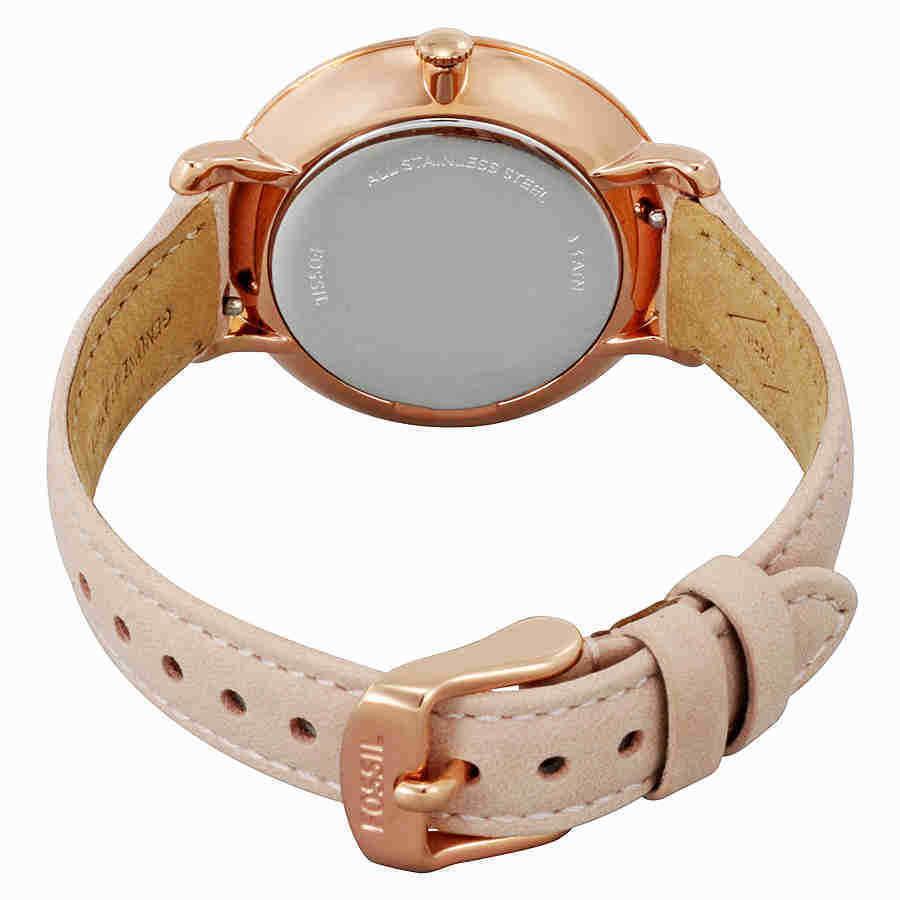 Fossil Women`s Jacqueline Date Blush Leather Watch ES3988