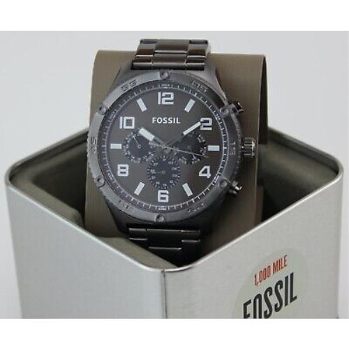 Fossil Brox Multifunction Gray Smoke Chronograph BQ2533 Mens Watch