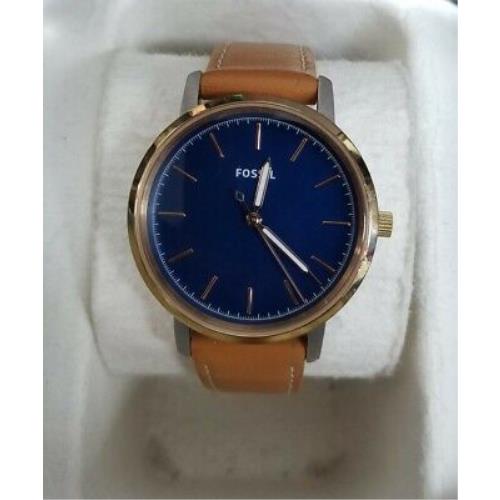 Fossil ES4255 Neely Blue Dial Brown Leather Strap Women`s Watch