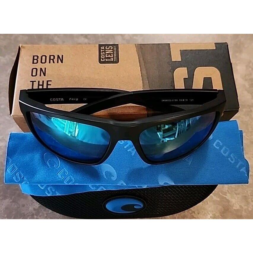 Costa Del Mar 6S9002 Ferg - Matte Black/polarized Green Glass Lens Sunglasses