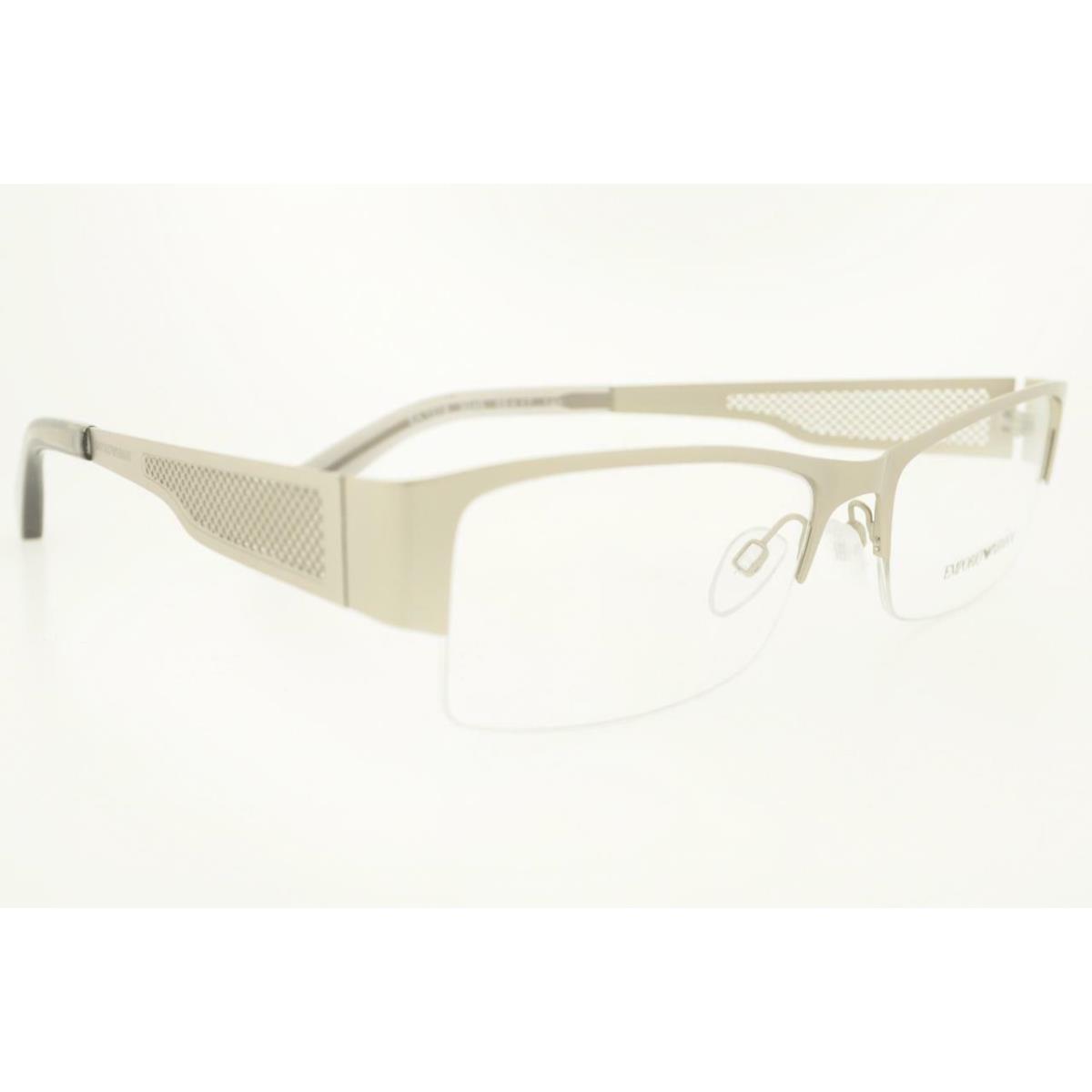 Emporio Armani 1018 3045 55MM Matte Silver Frame Clear Demo Lenses