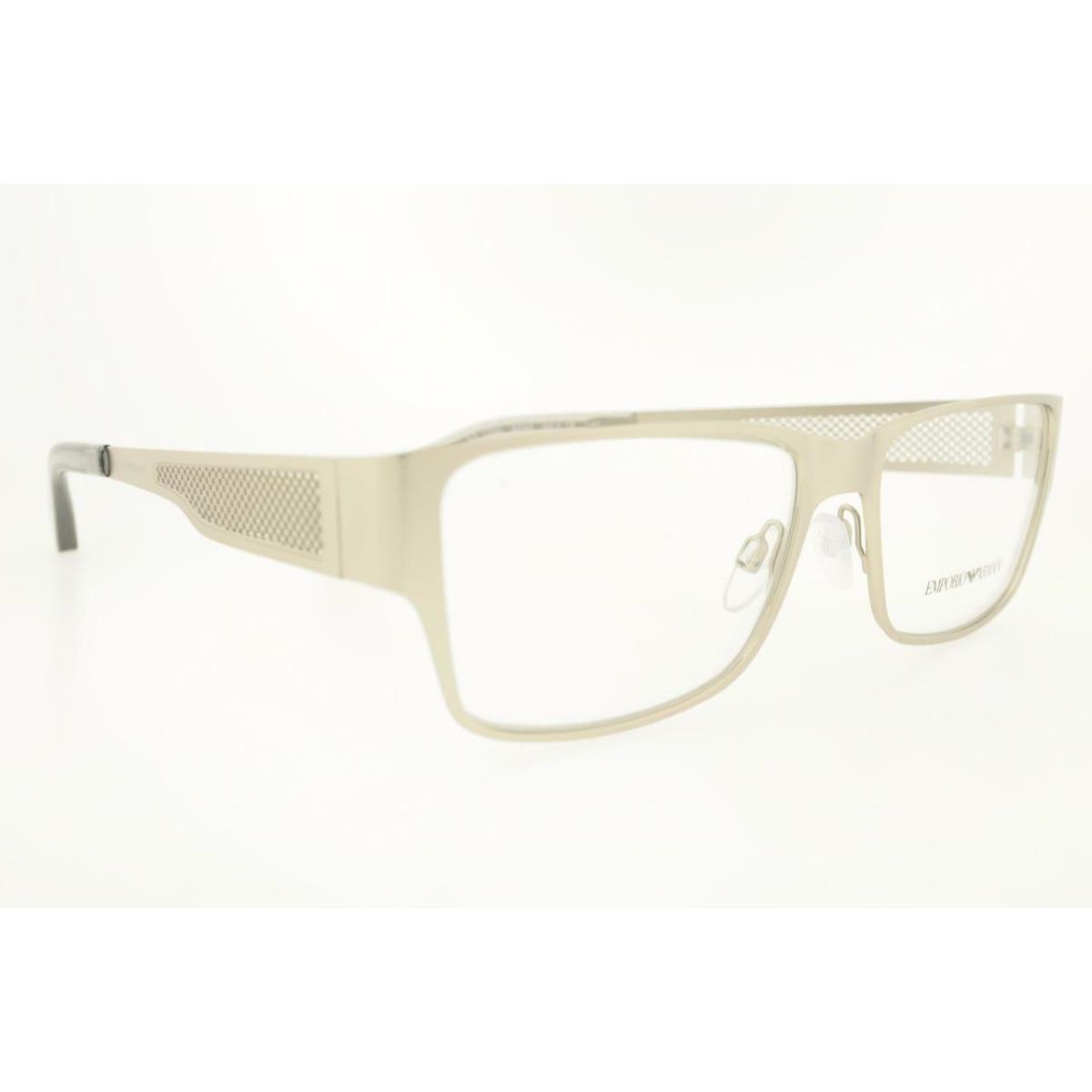 Emporio Armani 1022 3045 53MM Matte Silver Frame Clear Demo Lenses