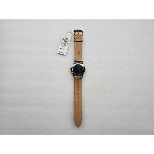 Fossil watch Modern - Silver Dial, Brown Band, Rose Gold Bezel 1