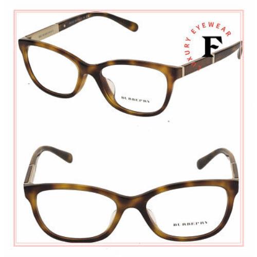 Burberry BE2232F Brown Havana Eyeglasses Optical Check Plaque Frame 53mm 2232