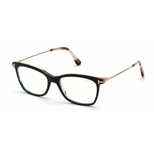 Tom Ford FT 5712-B 005 Pink Havana/blue Block Women`s Eyeglasses