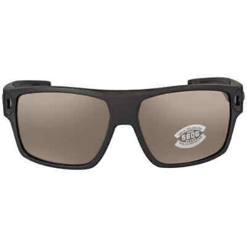 Costa Del Mar Diego Copper Silver Mirror Polarized Glass Men`s Sunglasses Dgo 11 - Frame: Black, Lens: Gray