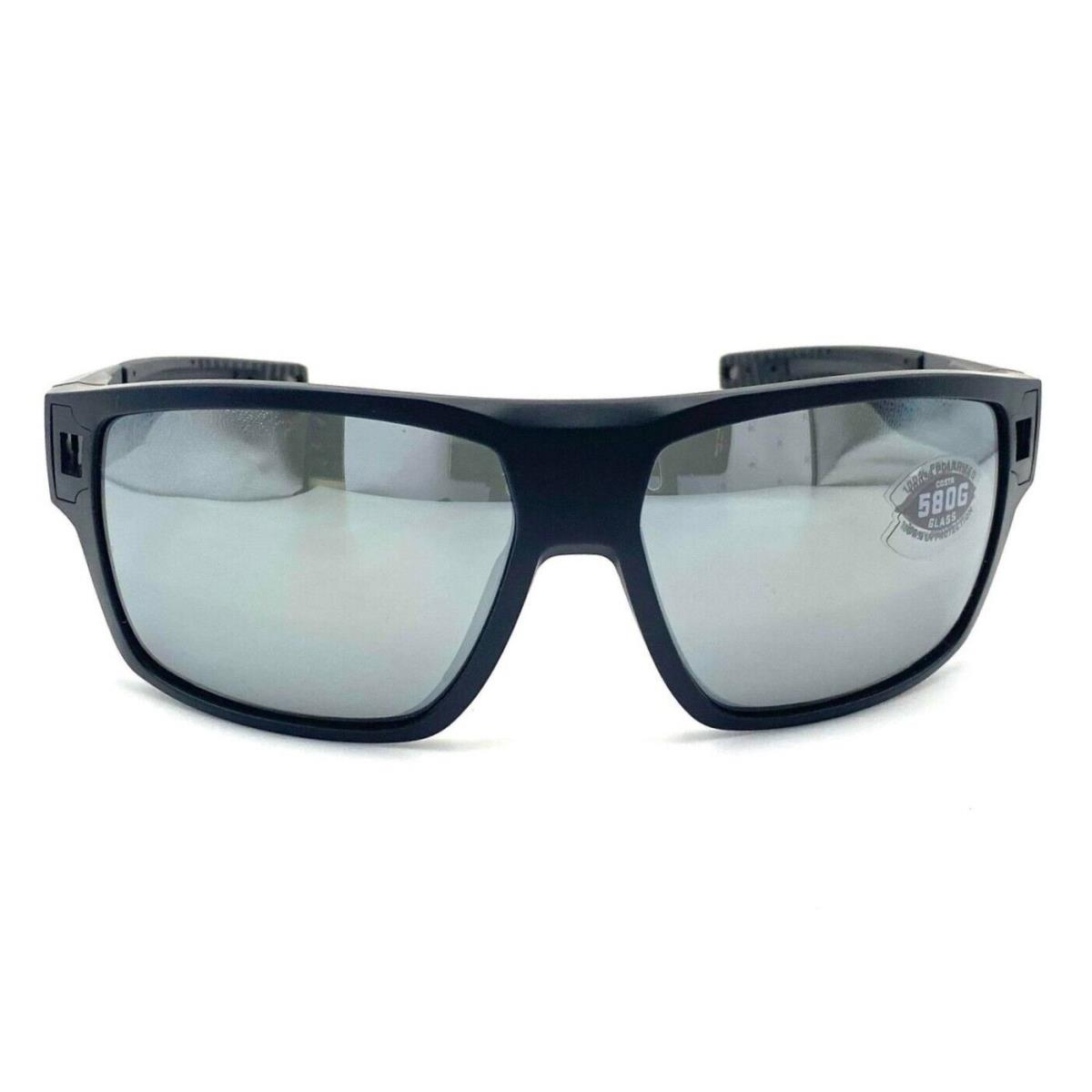 Costa Del Mar Diego Sunglasses Matte Black/gray Silver Mirror 580Glass - Frame: Matte Black, Lens: Gray Silver Mirror 580Glass